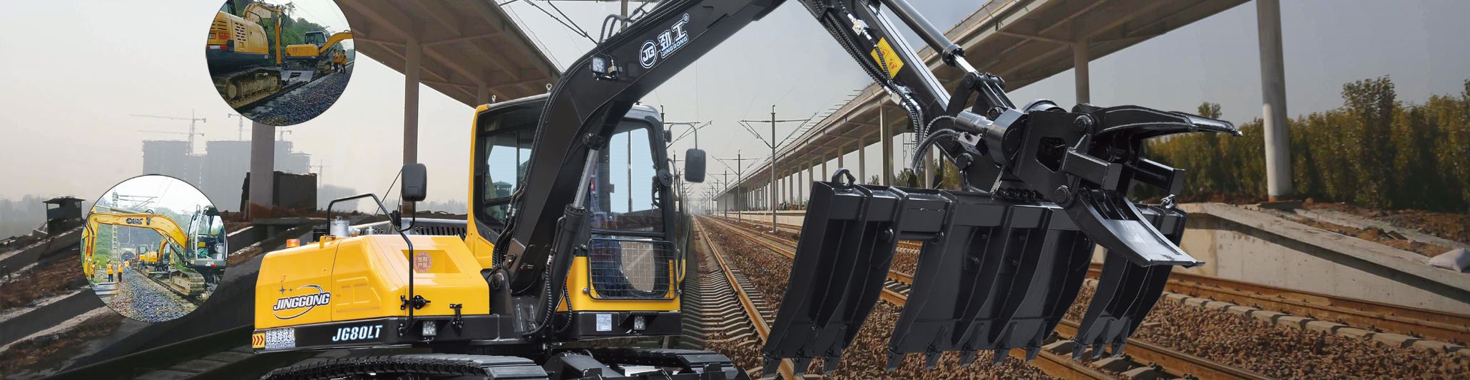 Ekskavator Pengubah Bantalan Rel 17-18 ton