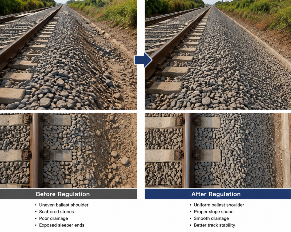 Alat Andal untuk Pemprofilan Ballast dan Penyelarasan Jalur yang Efisien